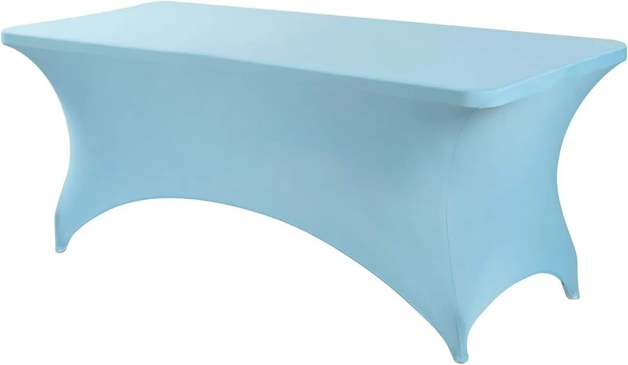 8 ft Blue Mist Rectangle Spandex Tablecloth