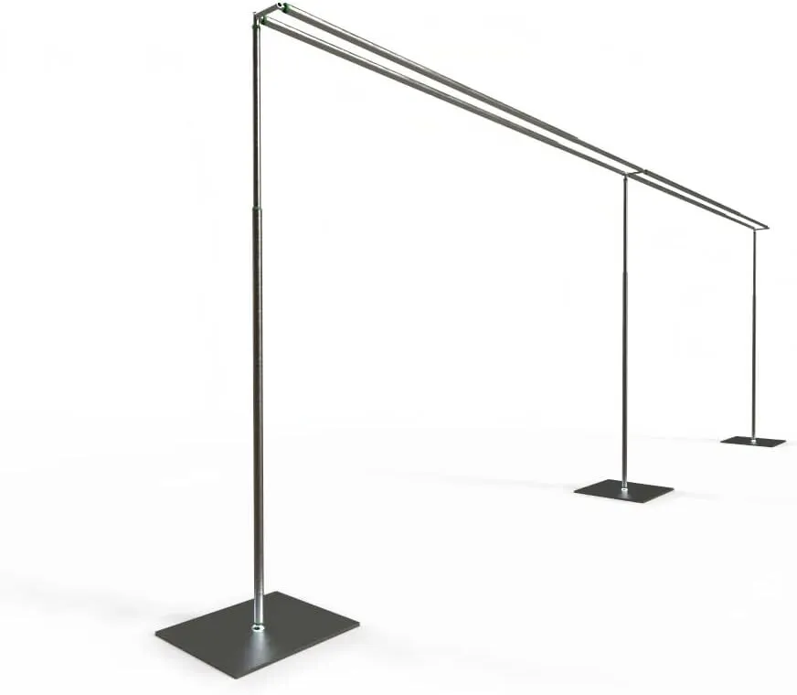 10' x 20' Silver Adjustable Heavy Duty Portable Pipe Backdrop Stand