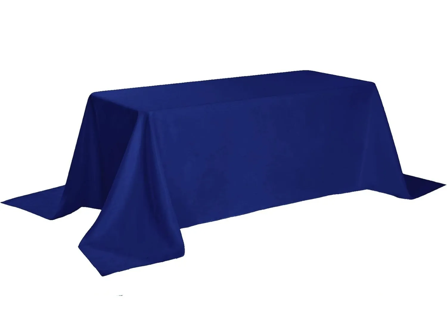 90" x 132" Royal Blue Rectangle Polyester Tablecloth