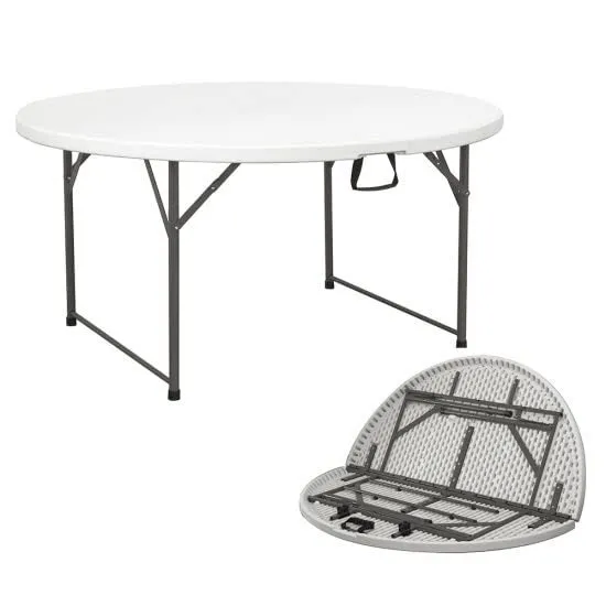 48" Round 'Fold-in-Half' Folding Table