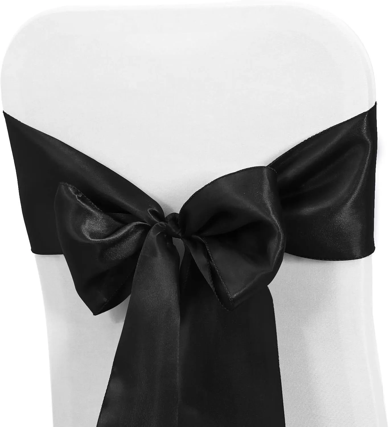 Black Satin Chair Sash