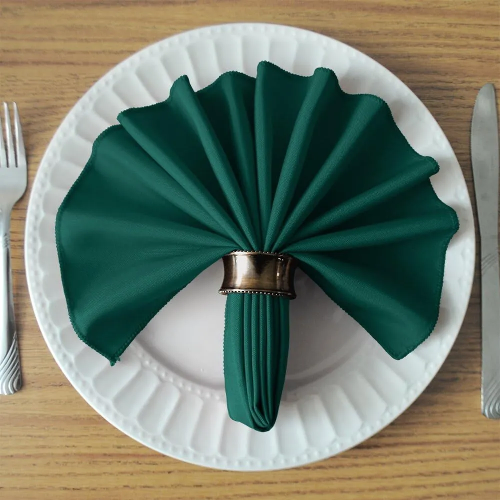 17" x 17" Forest Green Polyester Napkin