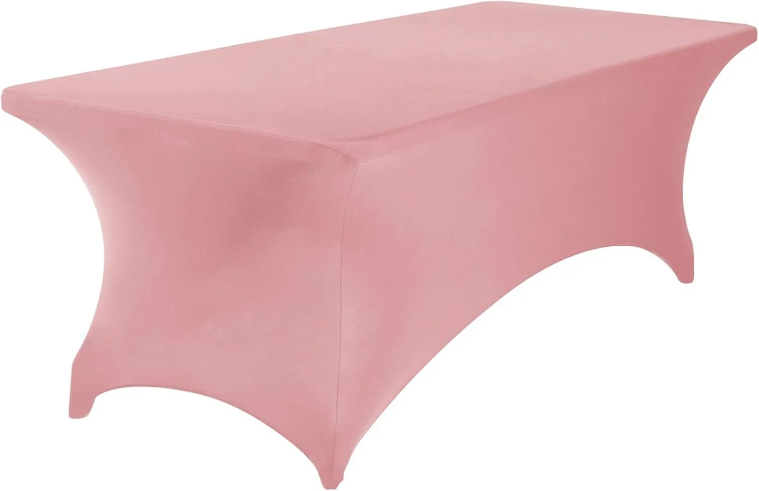8 ft Dusty Rose Rectangle Spandex Tablecloth