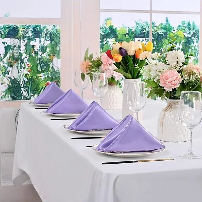 16x16" Lavender Satin Napkins