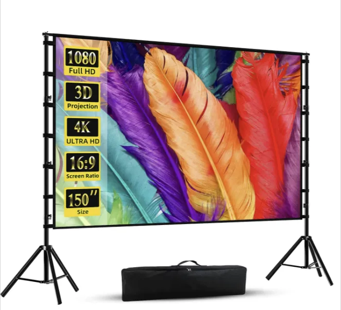 150" Projector Screen With Stand