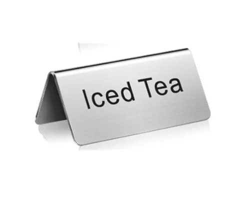 Stainless Steel Beverage "Iced Tea" Tent Sign