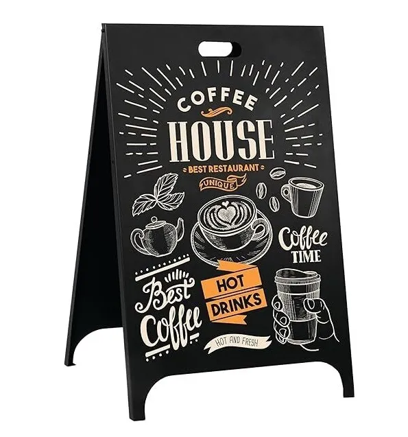 Black Double-Sided Chalkboard Sign