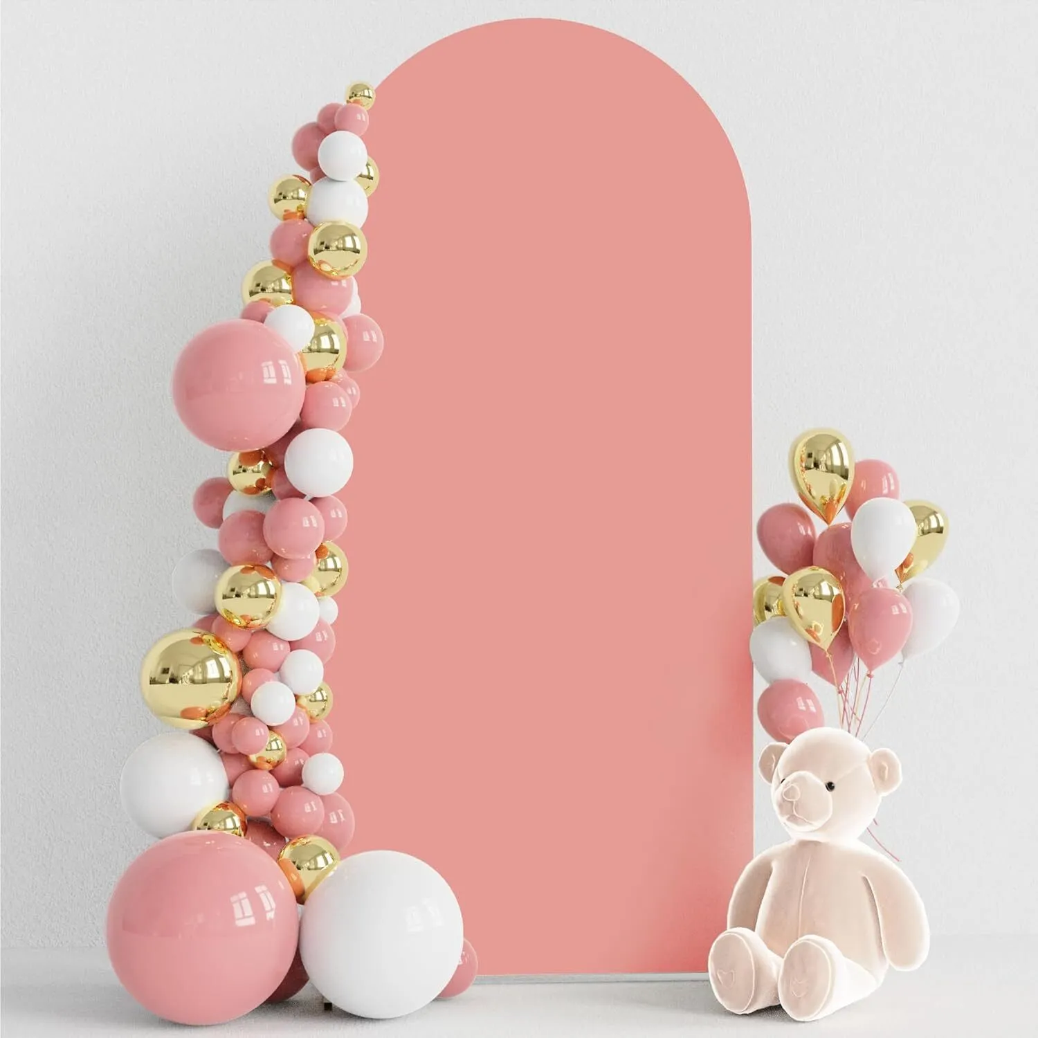 6 ft Dusty Rose Spandex Arch Backdrop Cover