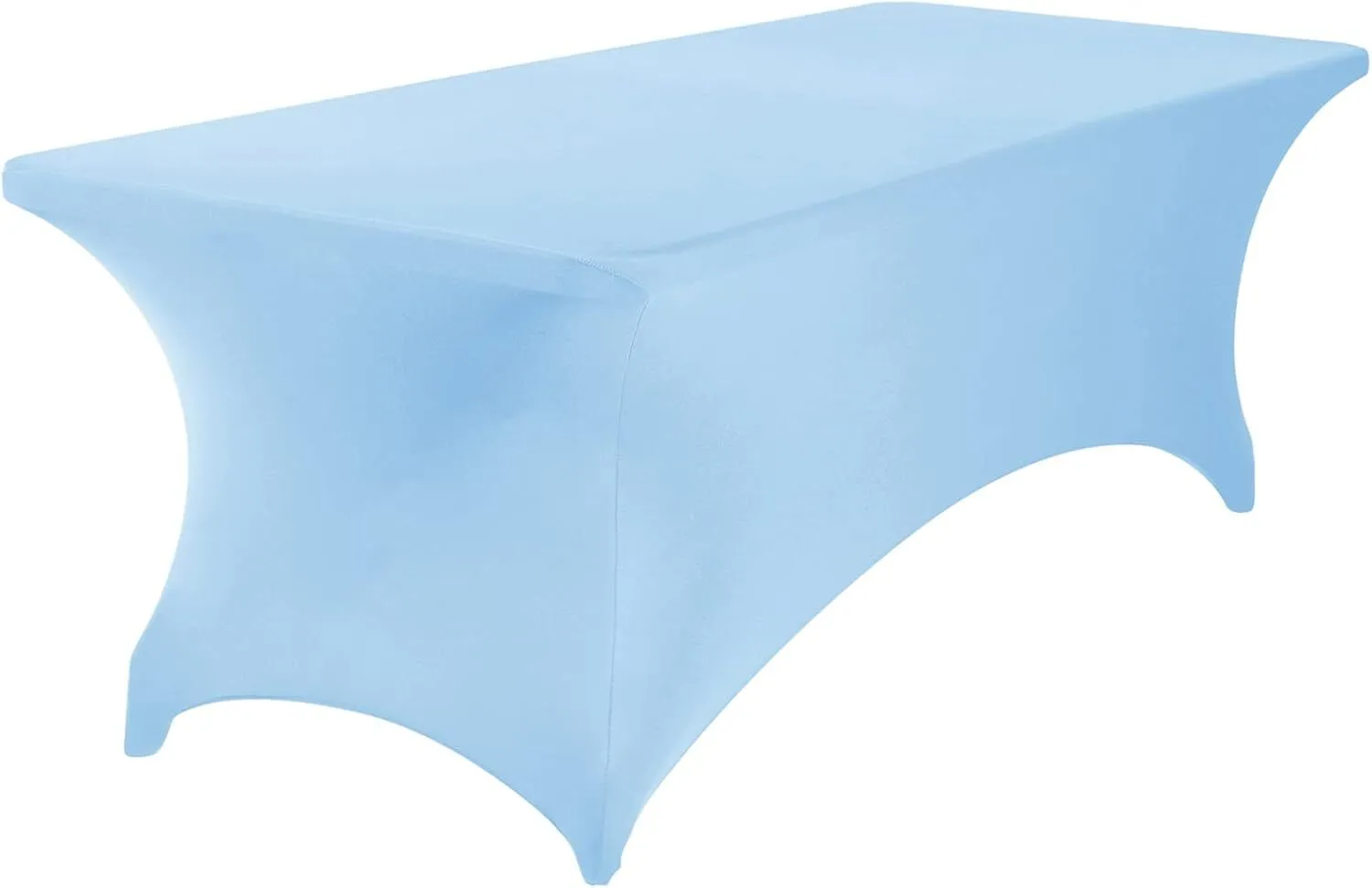 8 ft Baby Blue Rectangle Spandex Tablecloth