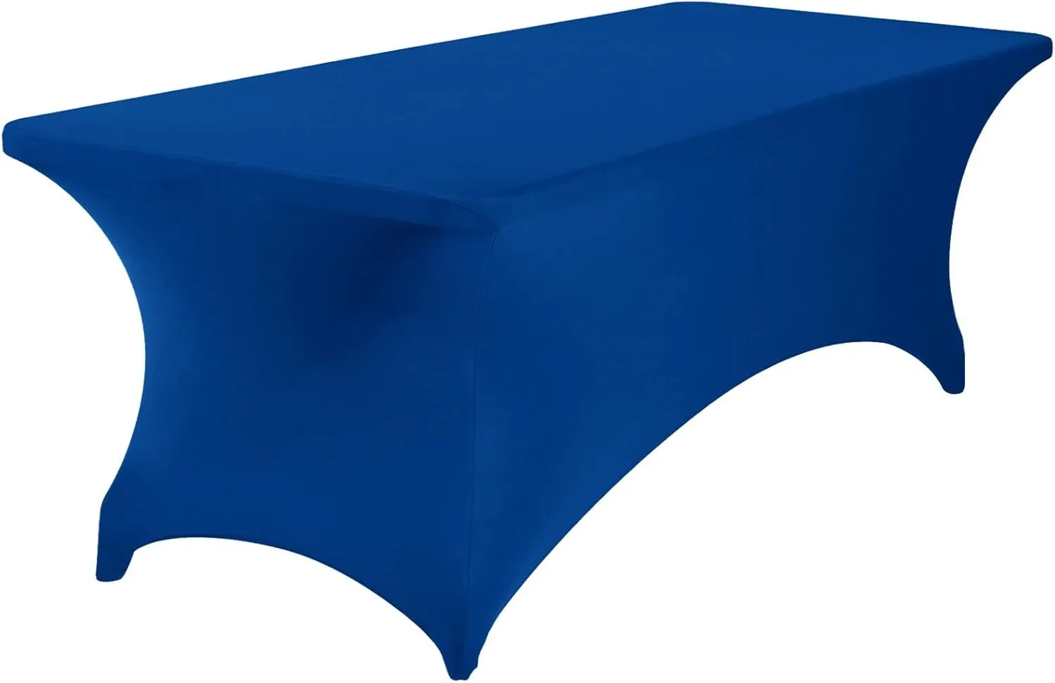 8 ft Classic Blue Rectangle Spandex Tablecloth
