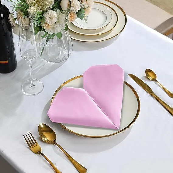 17" x 17" Pink Satin Napkin