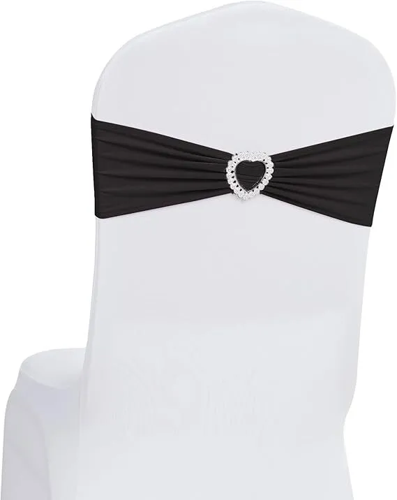 Black Chair Band with Heart Buckle