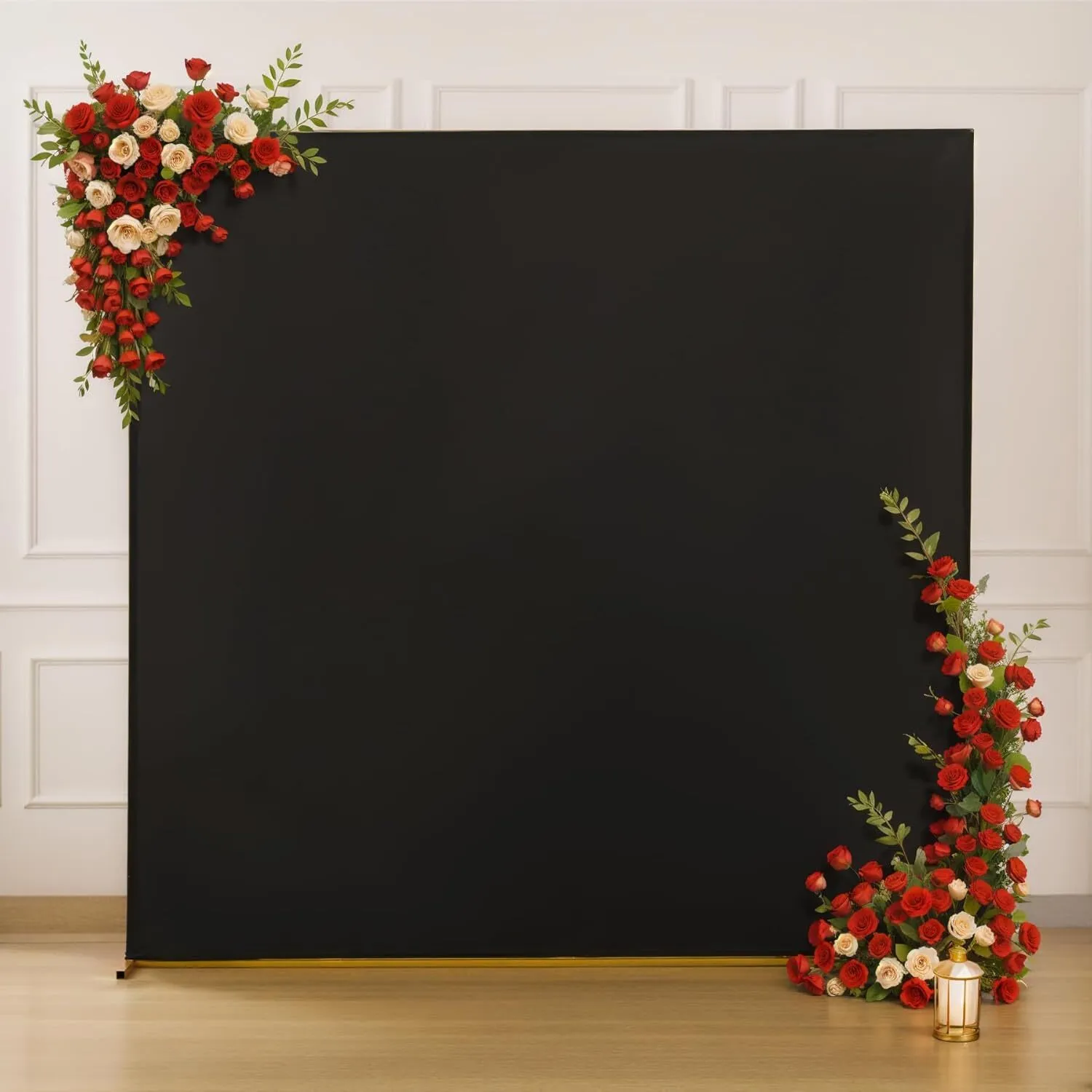 6.6 ft x 6.6 ft Black Square Arch Backdrop Cover