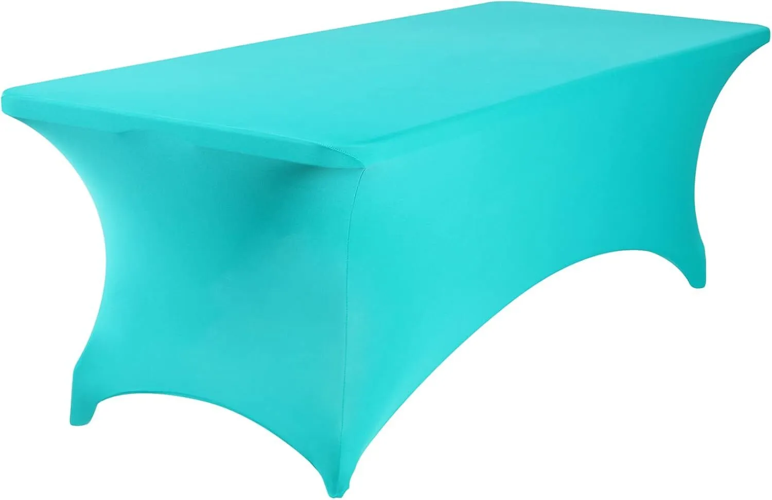 8 ft Turquoise Rectangle Spandex Tablecloth