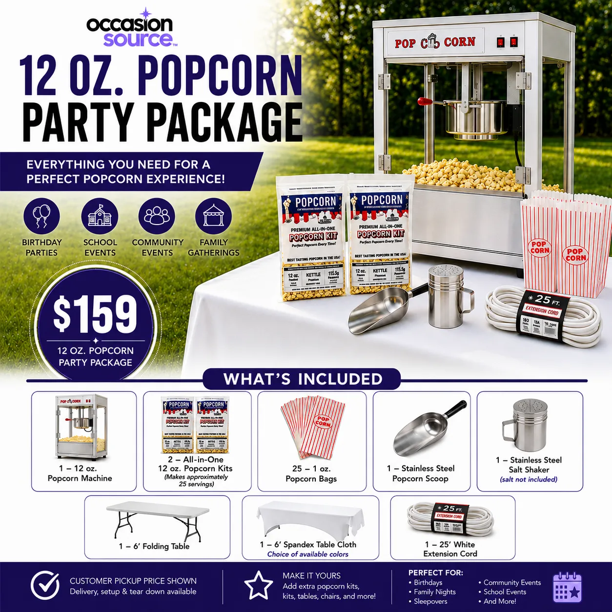 🍿 12 oz. Popcorn Party Package
