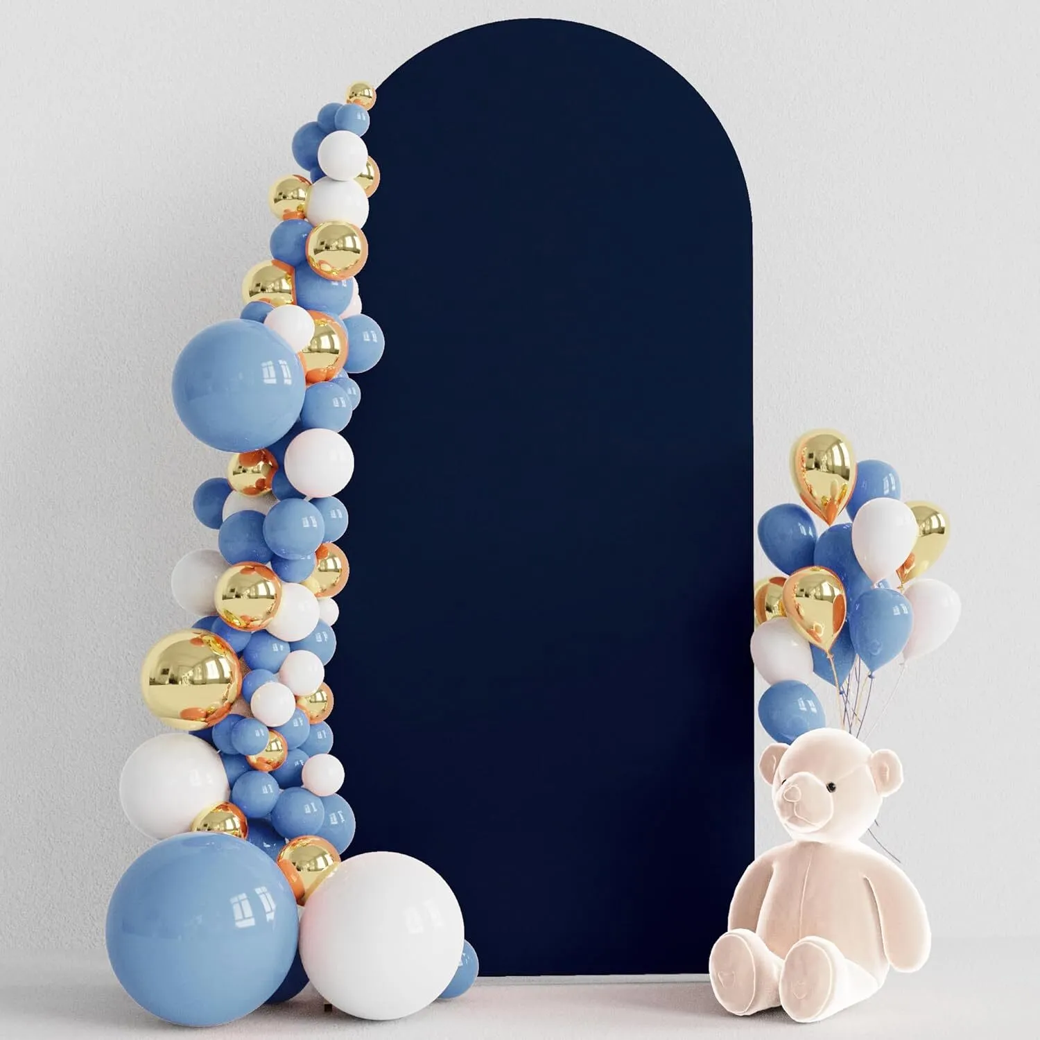 6 ft Navy Blue Spandex Arch Backdrop Cover