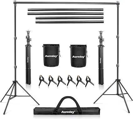 10' x 7' Black Adjustable Backdrop Stand