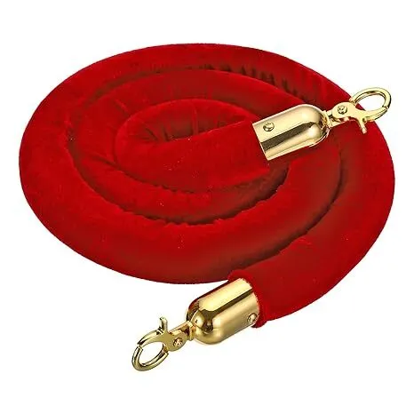 5 ft Dark Red/Gold Stanchion Rope