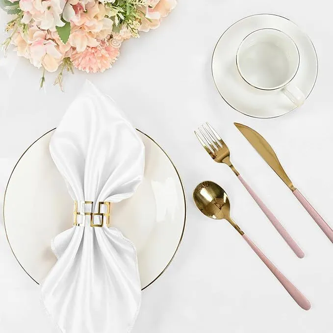 17"x17" White Satin Napkin