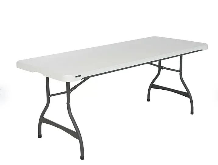 6' White 'Solid' Folding Banquet Table