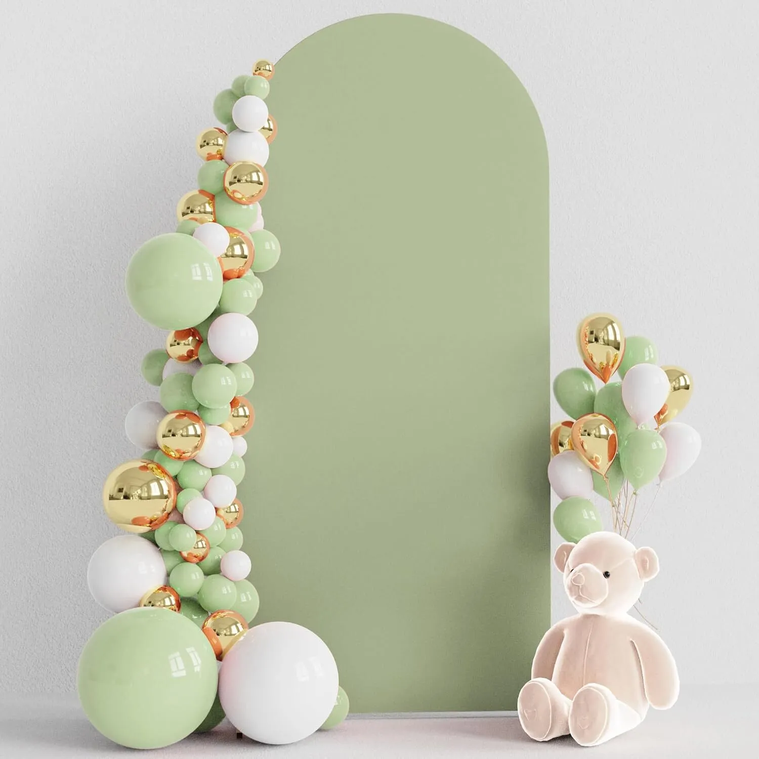 6 ft Sage Green Spandex Arch Backdrop Cover