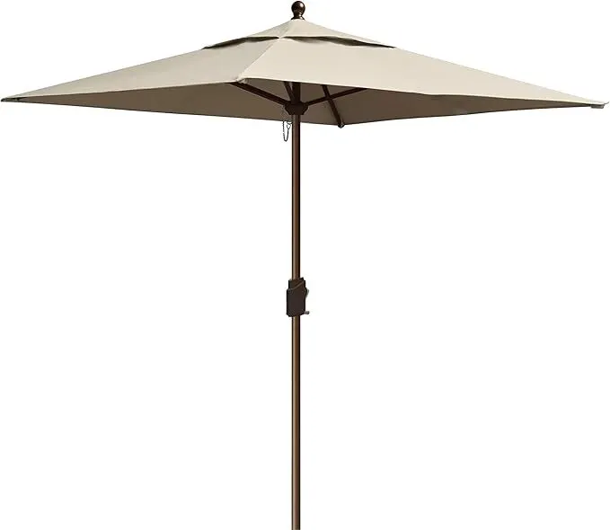6x6 Ft Square Beige Patio Umbrella