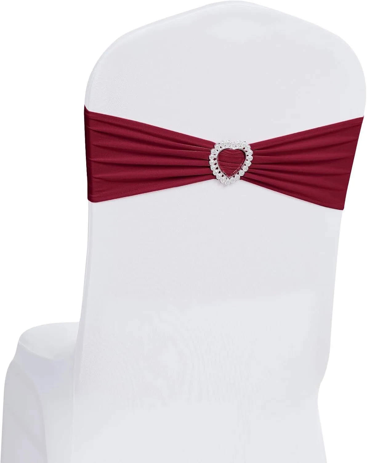 Burgundy Chair Band with Heart Buckle