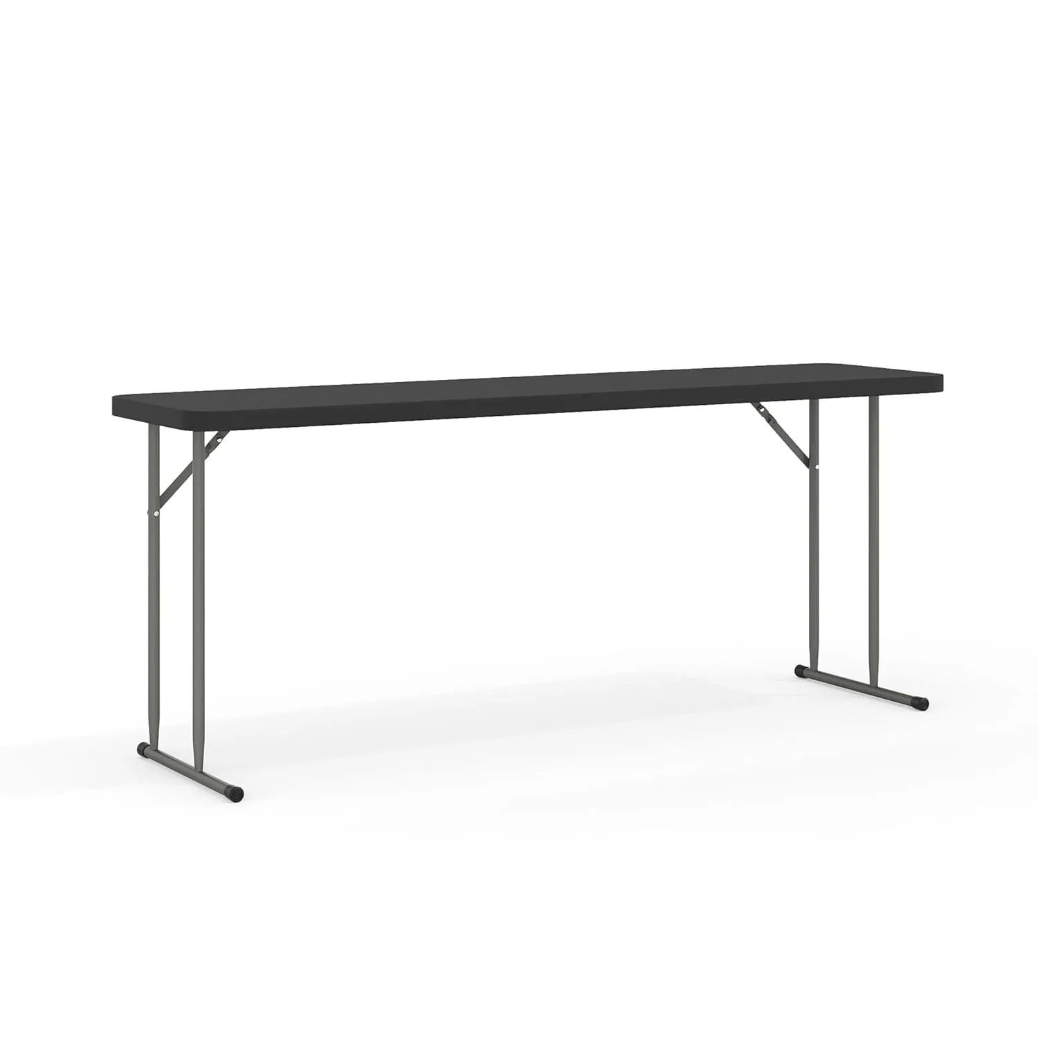 6' Plastic Folding Training Table in Black Granite
