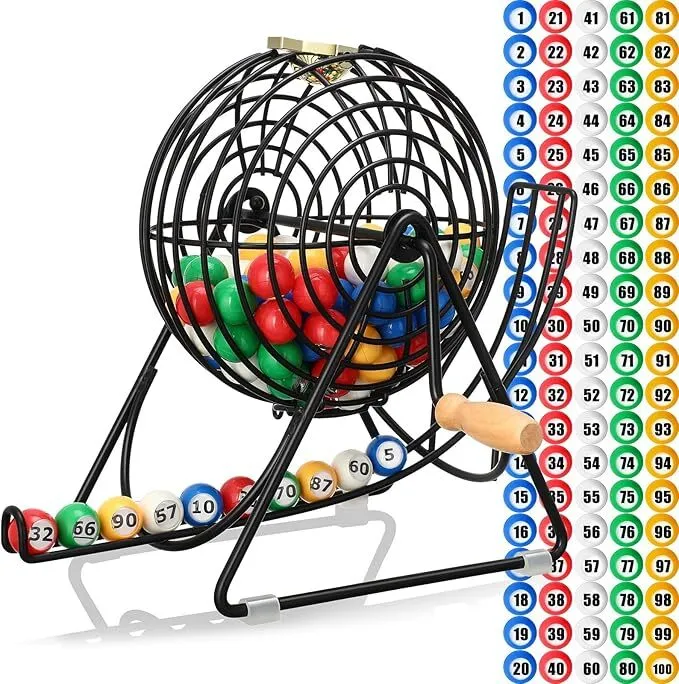 Raffle Cage and Balls Set