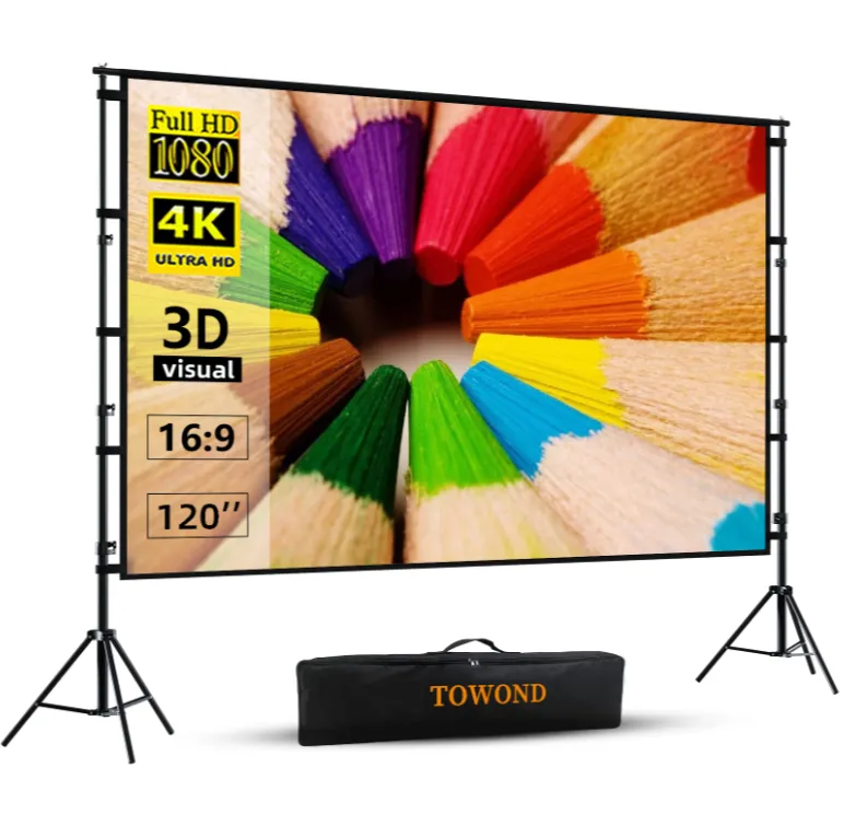 120" Projector Screen with Stand