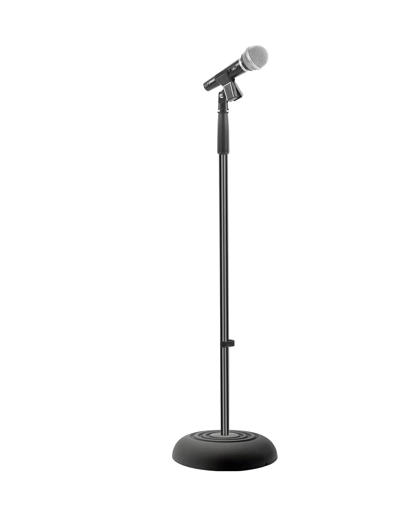 2.8 ft to 5 ft Height Adjustable Universal Compact Base Microphone Stand