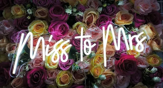 18"x24" "Miss to Mrs" Neon Sign