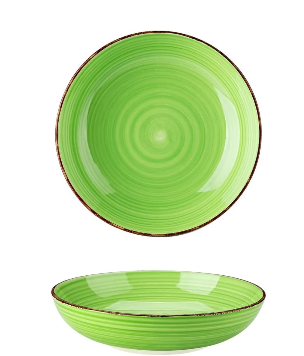 38 oz Multicolor Ceramic Pasta Bowl