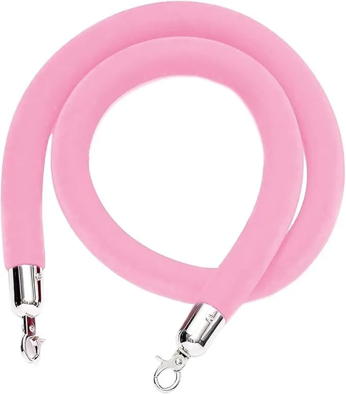 5 FT Pink/Silver Stanchion Rope