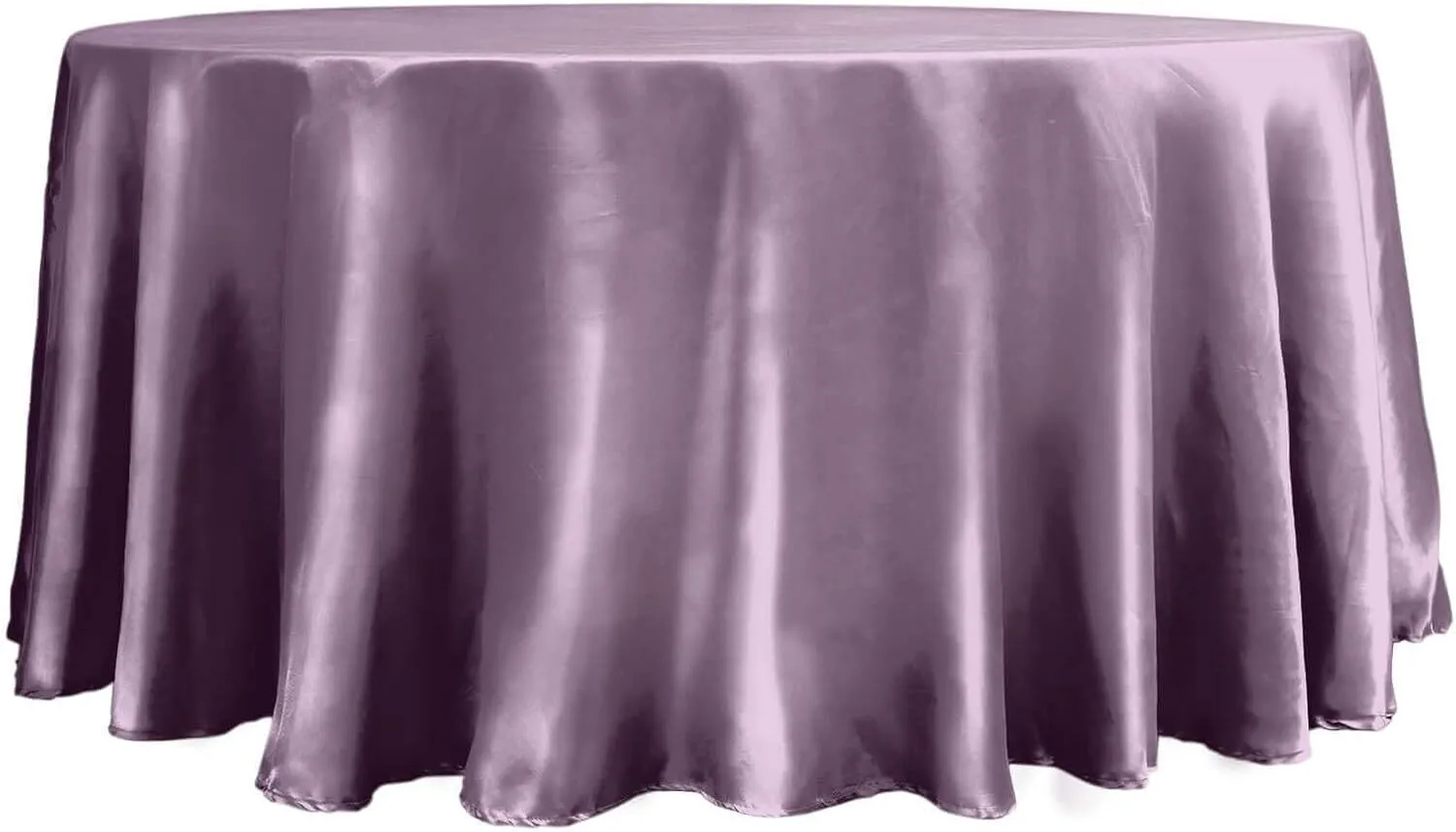 132" Amethyst Round Satin  Tablecloth