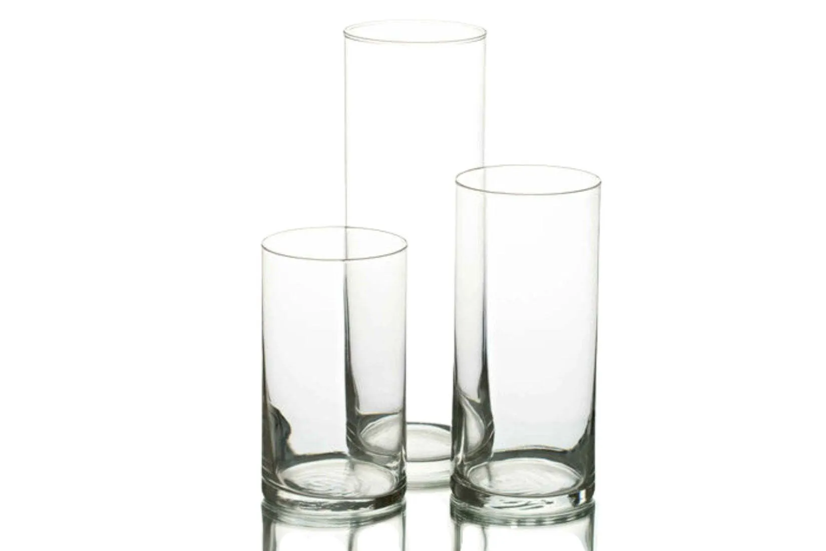 Glass Cylinder Candle Centerpiece – 3 Piece Set