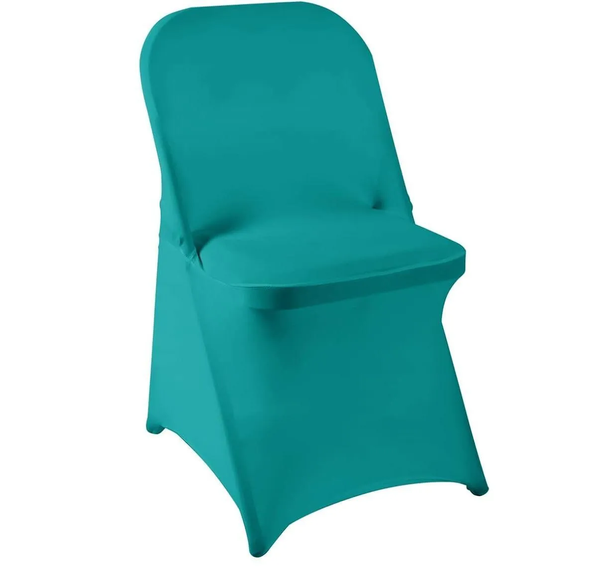 Turquoise Spandex Folding Chair Cover