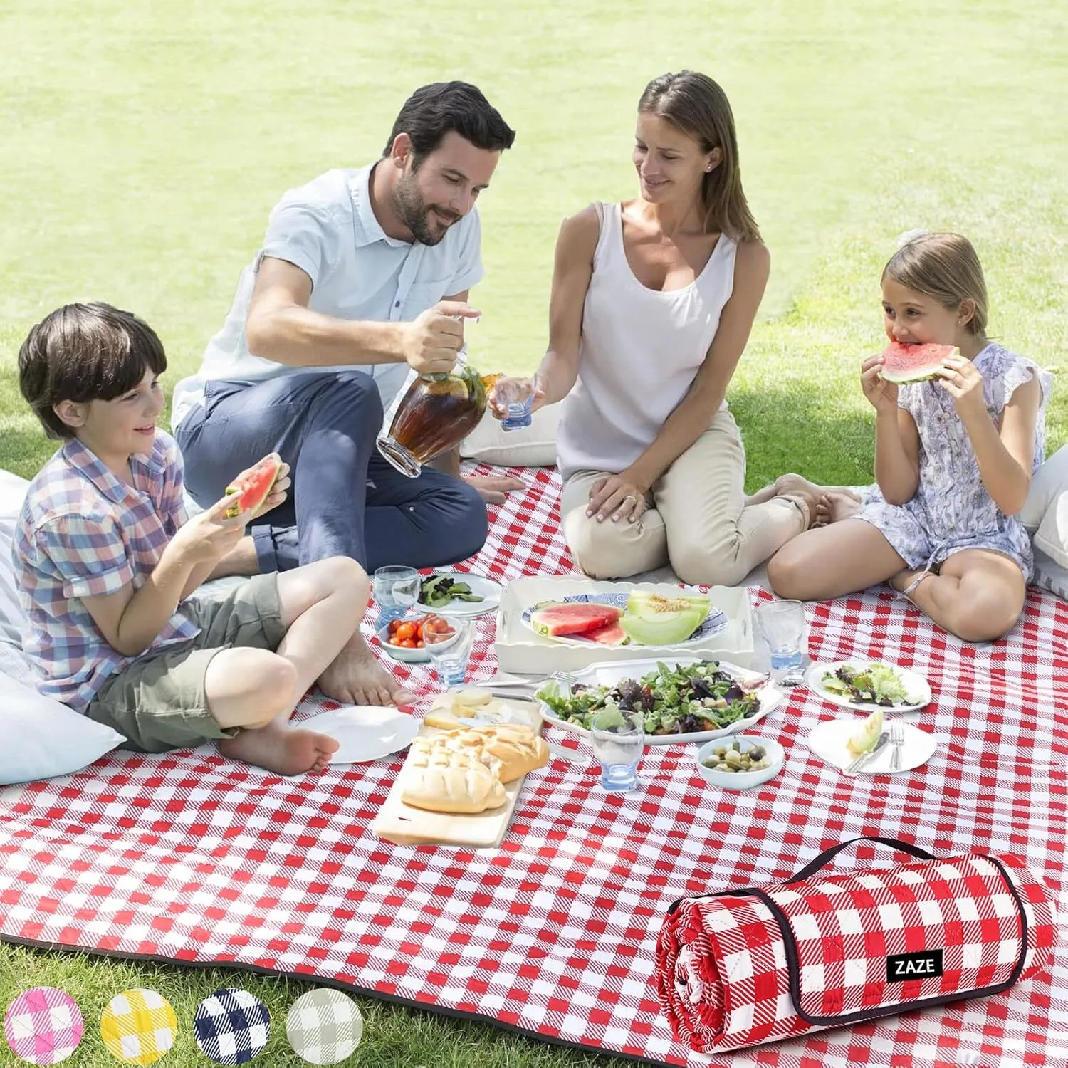 Red & White Checkered Picnic Blanket