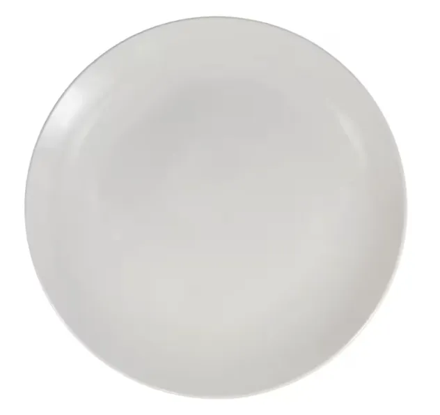 10.5" Ceramic Soft White Dinner Plate