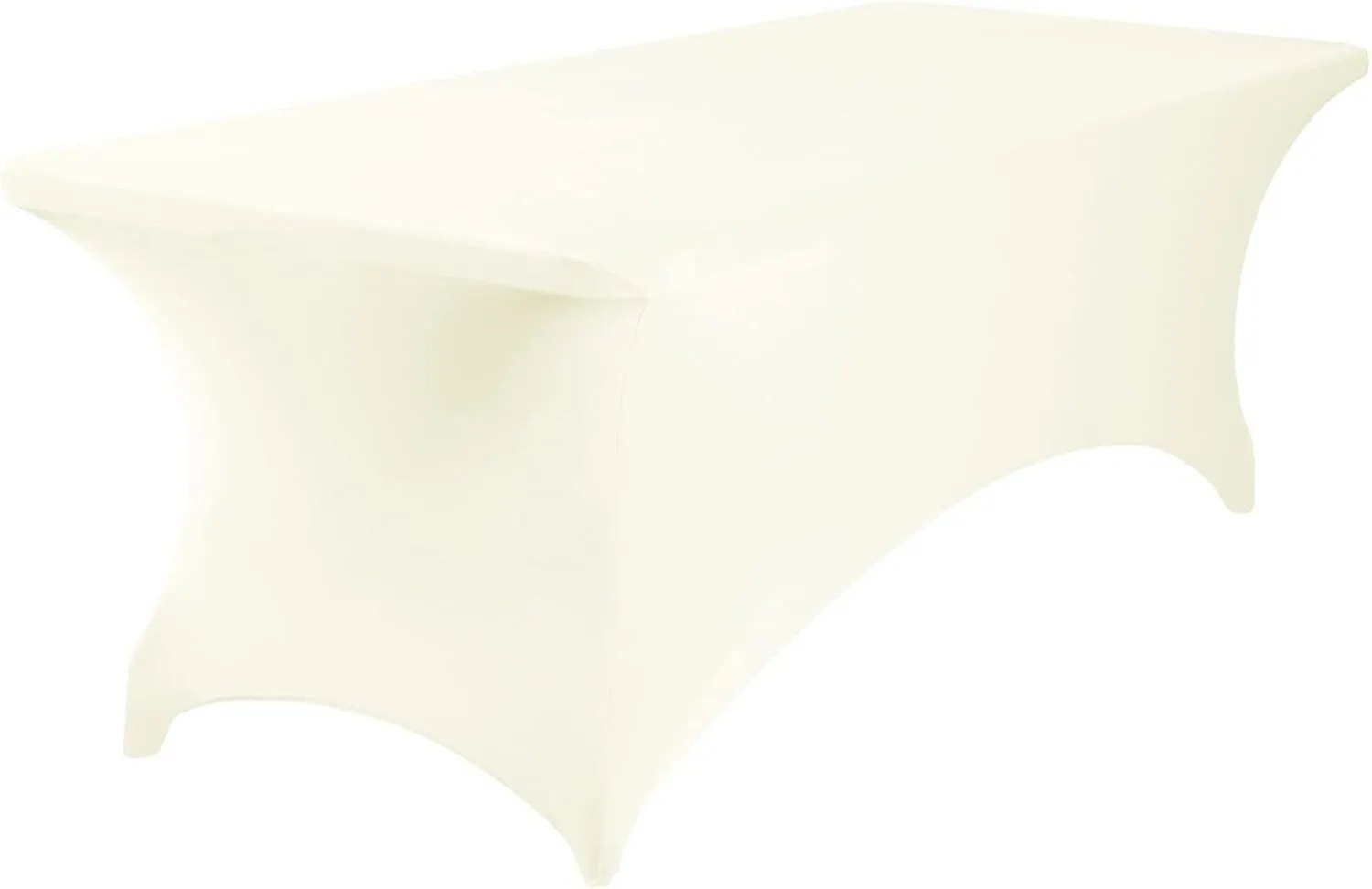 8 ft Ivory Rectangle Spandex Tablecloth
