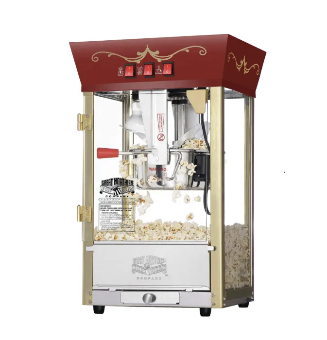 8 oz. Red/Gold Popcorn Machine