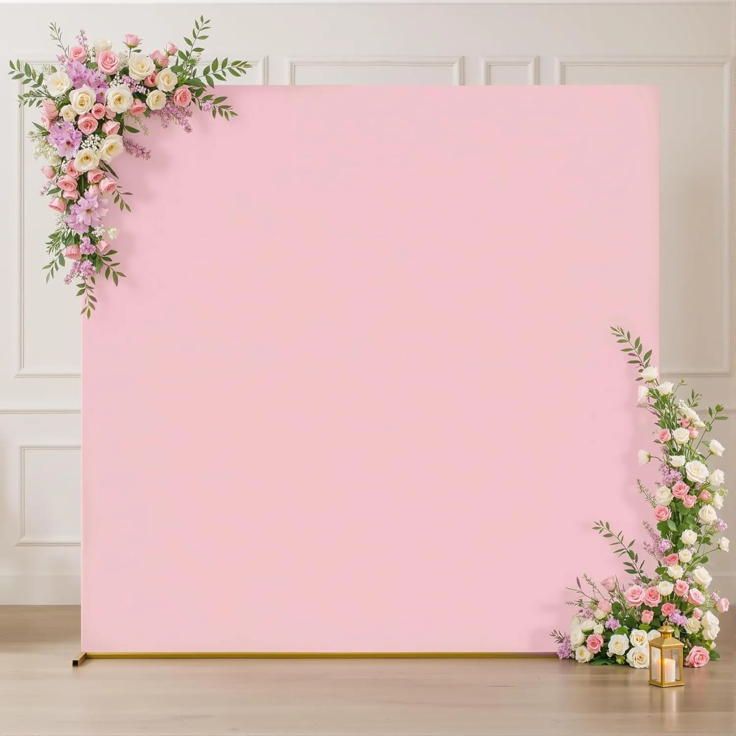 6.6 ft x 6.6 ft Pink Square Arch Backdrop Cover