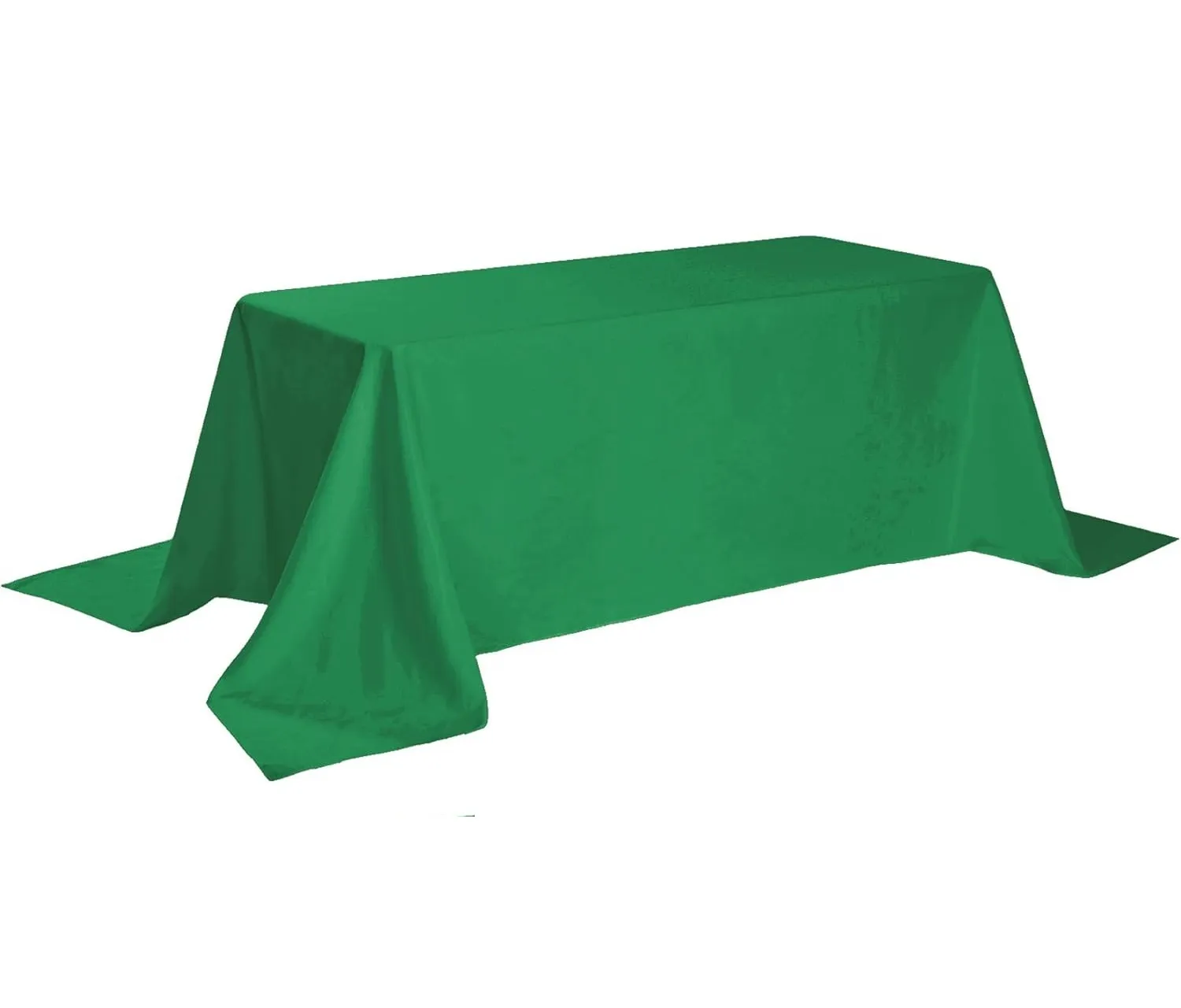 90" x 132" Emerald Green Rectangle Polyester Tablecloth