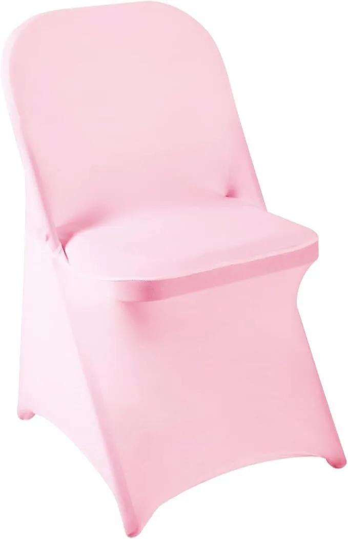 Light Pink Spandex Folding Chair Cover