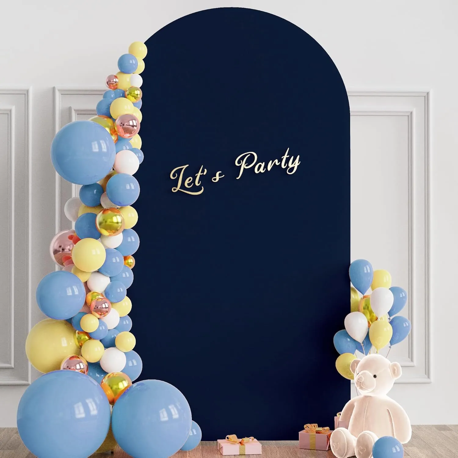 7.2 ft Navy Blue Spandex Arch Backdrop Cover