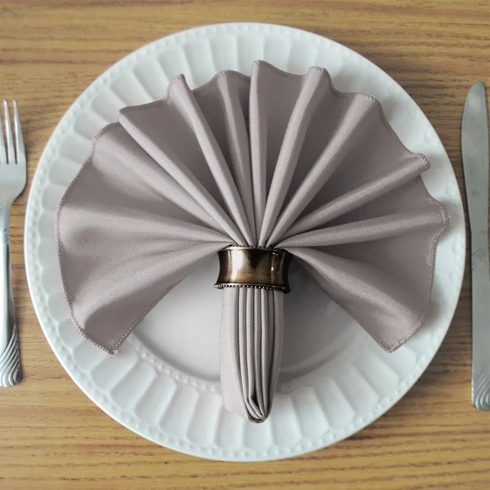 17" x 17" Silver Polyester Napkin