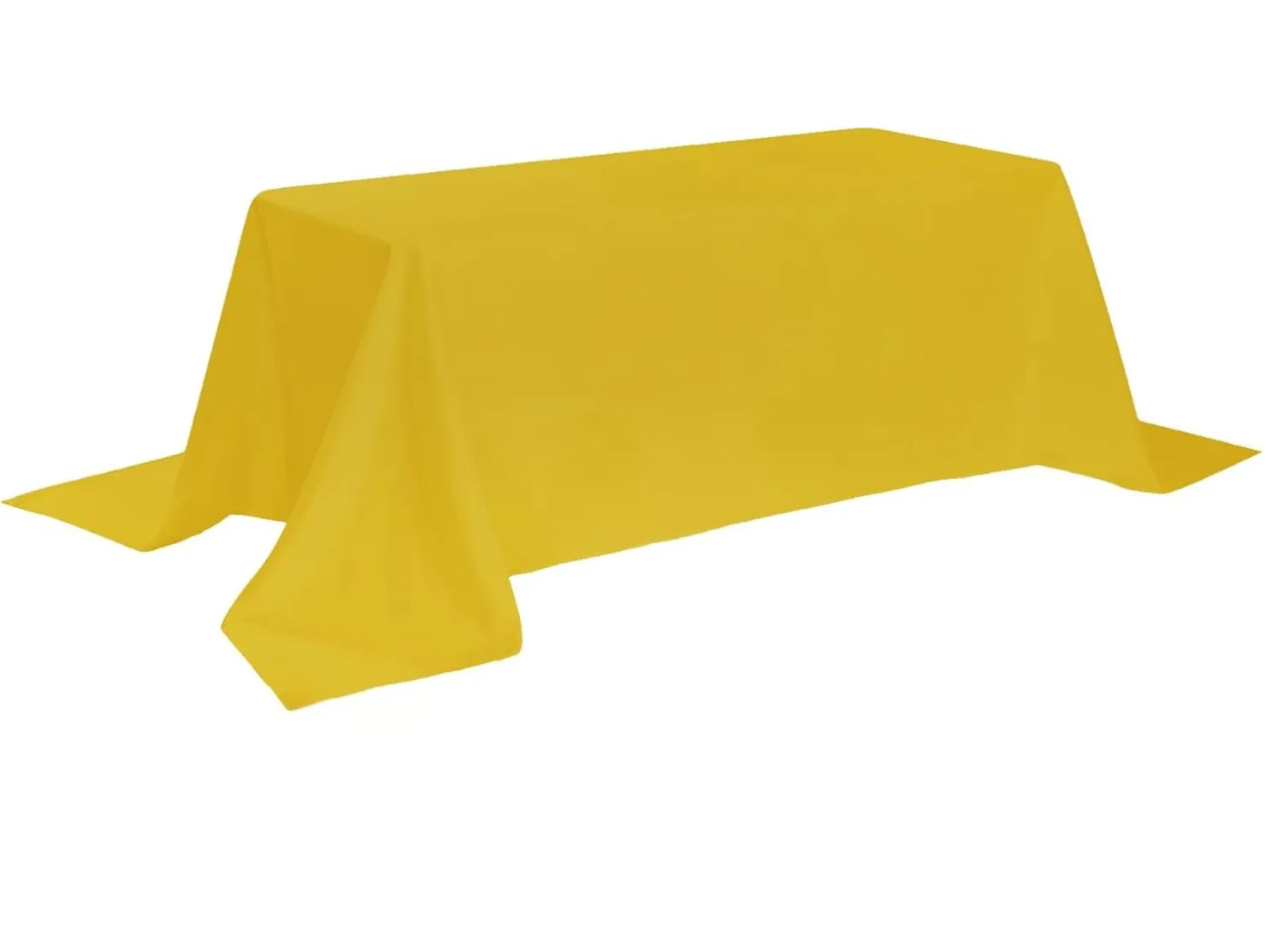 90" x 156" Yellow Rectangle Polyester Tablecloth