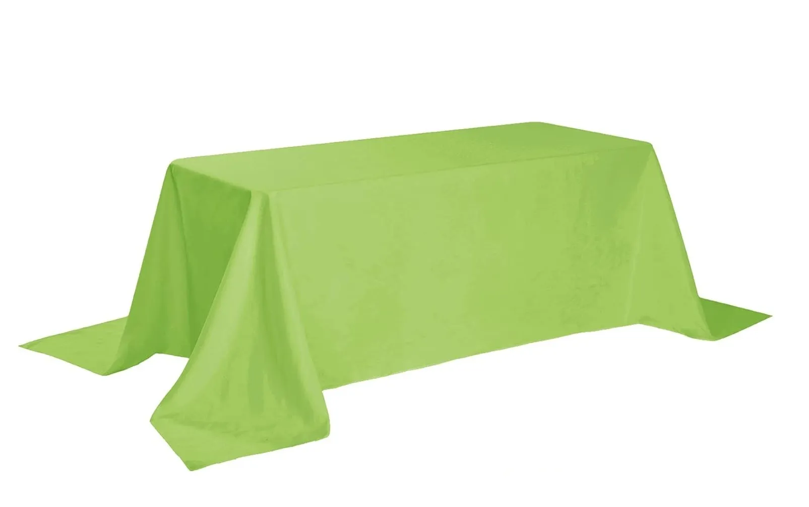 90" x 132" Apple Green Rectangle Polyester Tablecloth