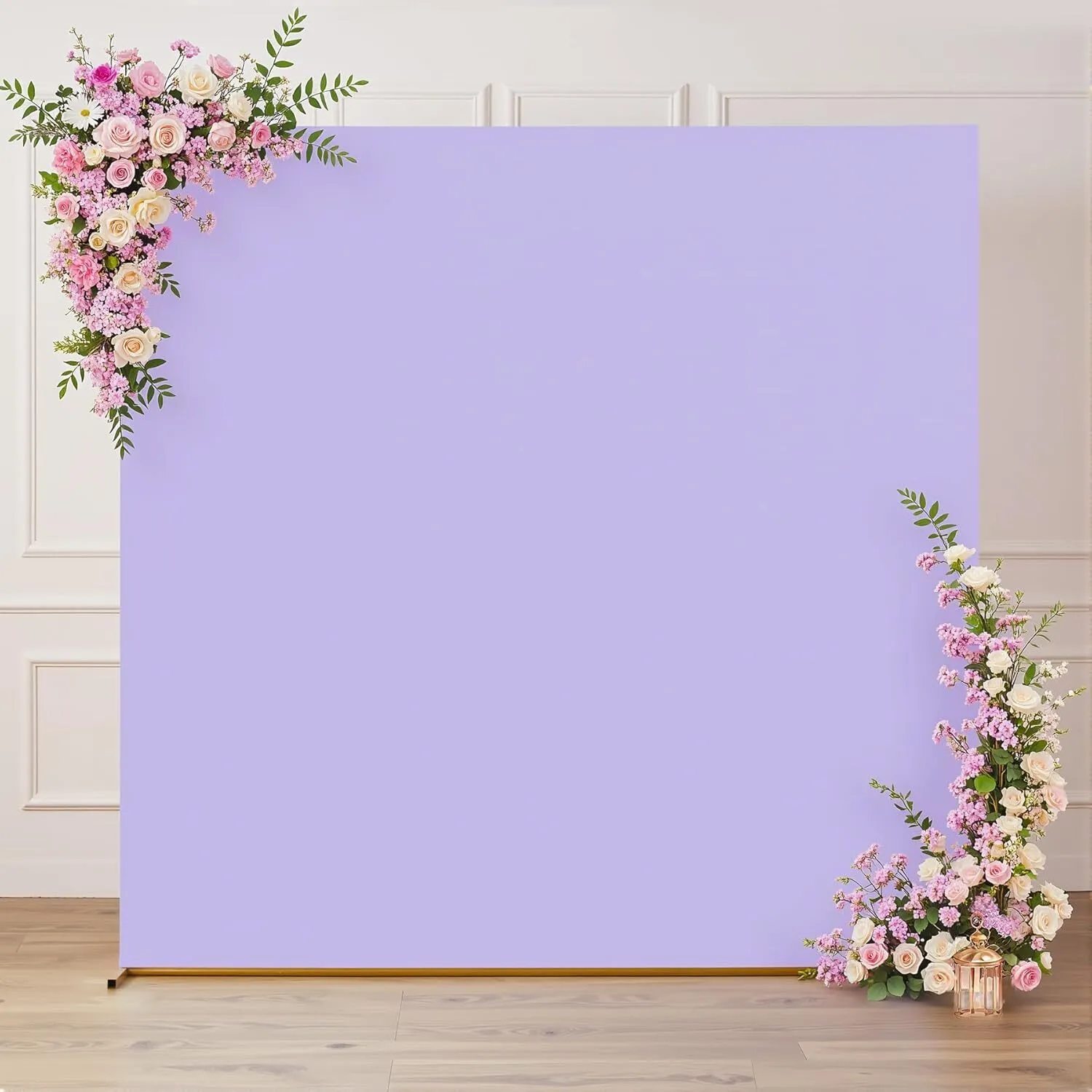 6.6 ft x 6.6 ft Lavender Square Arch Backdrop Cover
