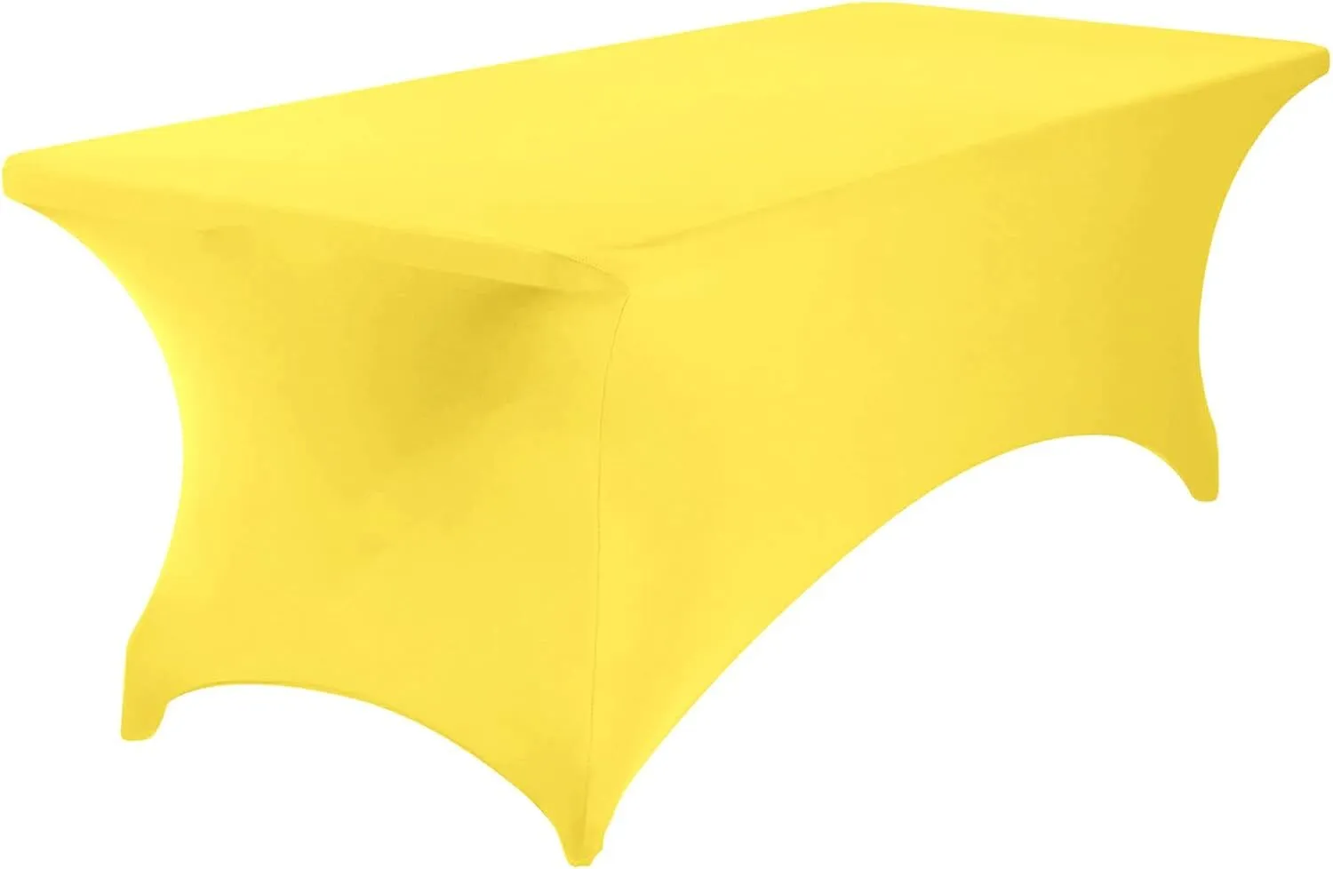 8 ft Yellow Rectangle Spandex Tablecloth